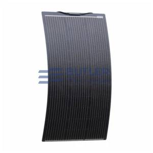 Photonic Universe 100W black semi-flexible fibreglass solar panel with durable ETFE coating 