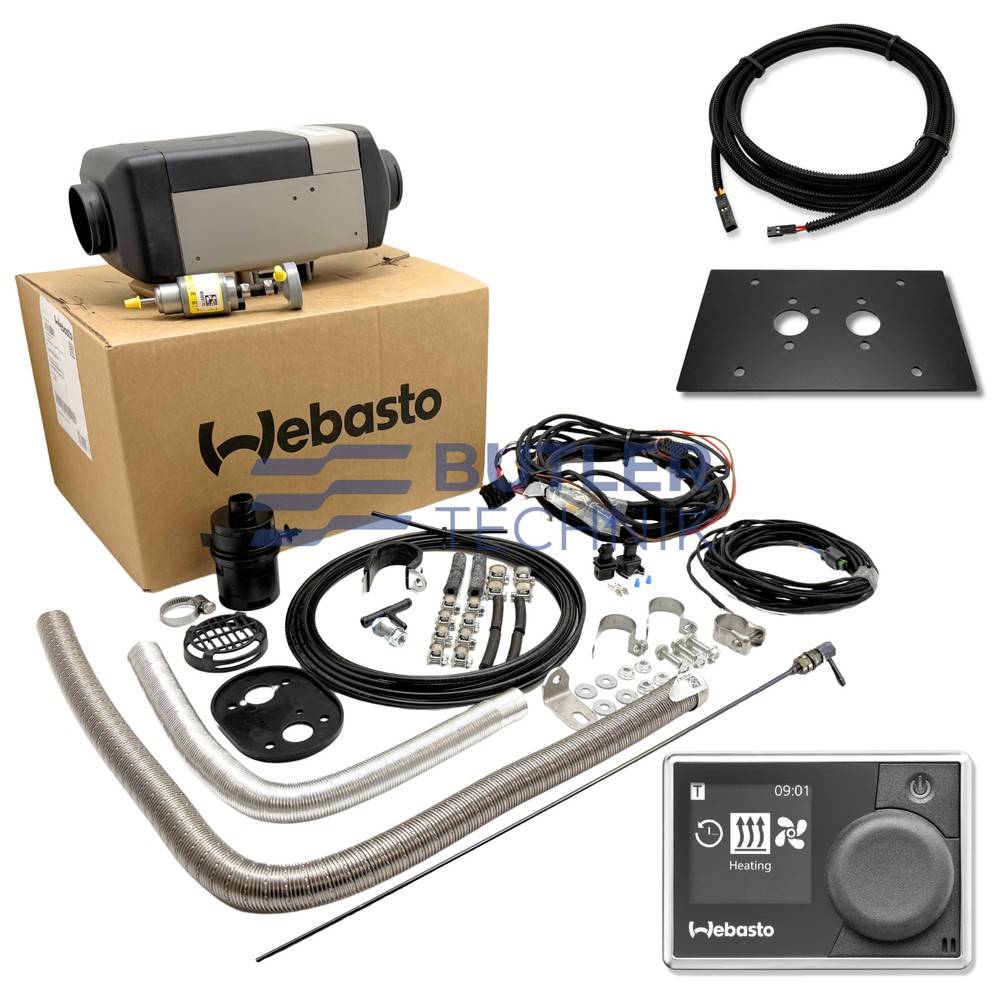 Webasto Air Top 2000 STC Petrol Gasoline Kit 12v RV Harness & Digital Smart Control 