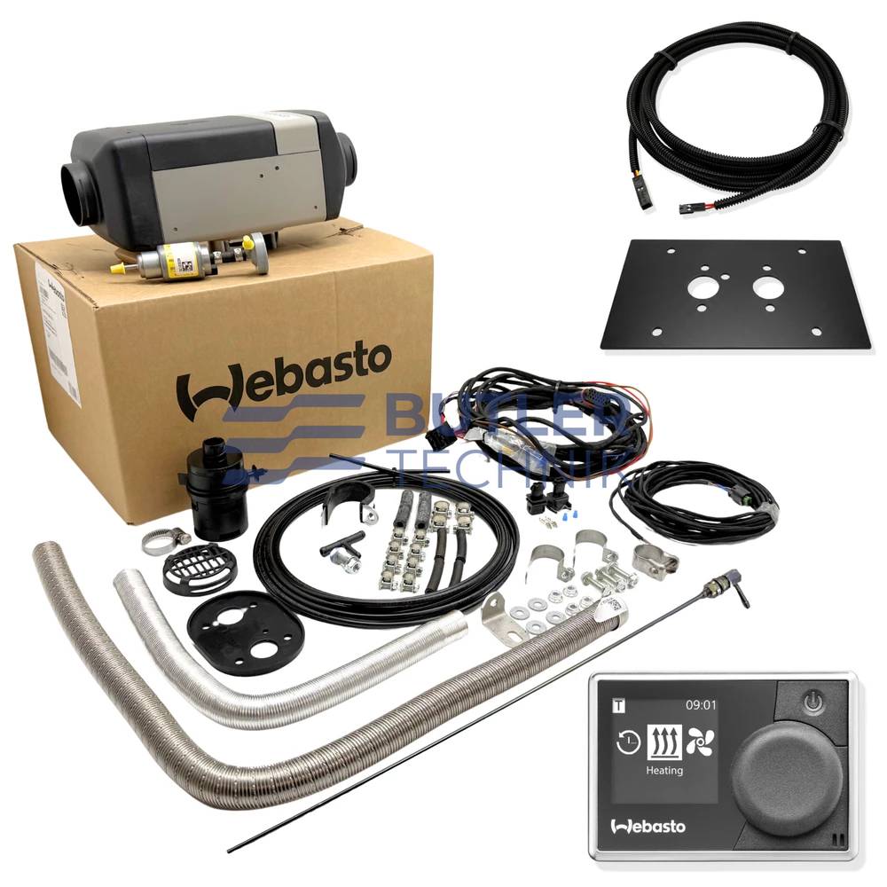 Webasto Air Top 2000 STC Petrol Gasoline Kit 12v RV Harness & Digital Smart Control