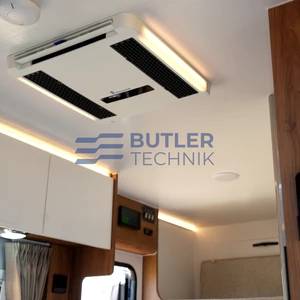 Eberspacher Breezonic Slim Power HP 2.8kW Motorhome & Caravan Roof Air Conditioner AC with Heat Pump | Black and White