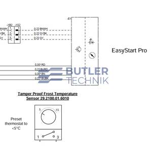 Eberspacher Airtronic Ax2 Ax3 Frost Protection Thermostat Kit for use with Easy Start Pro D2L D4R D6L | 292160030003 