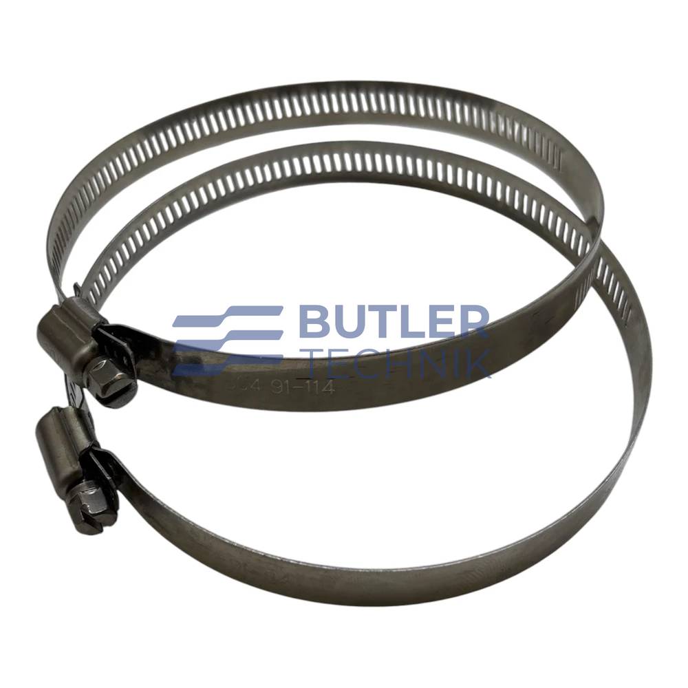 Webasto Eberspacher 100mm Ducting Hose Clip x 2 Stainless steel 91-114mm